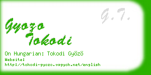 gyozo tokodi business card
