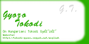 gyozo tokodi business card